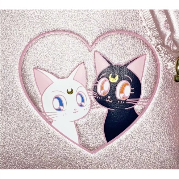 LOUNGEFLY SAILOR MOON SPIRAL HEART MOON ROD MINI BACKPACK - Picture 8 of 8